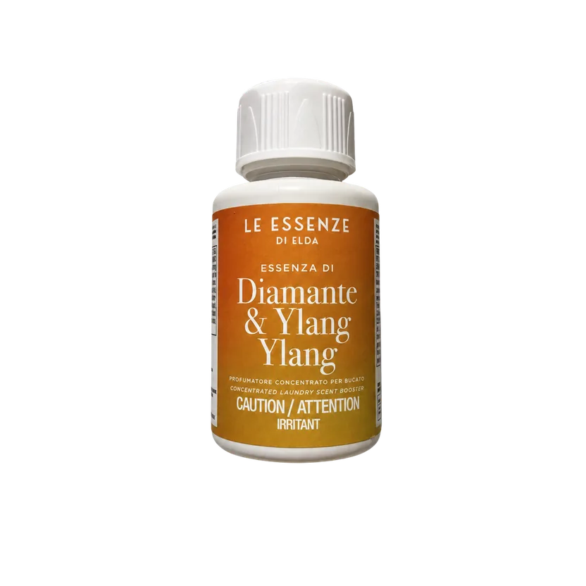 Diamante & Ylang Ylang laundry scent booster bottle transparent 100ml by aROMA Laundry Canada.