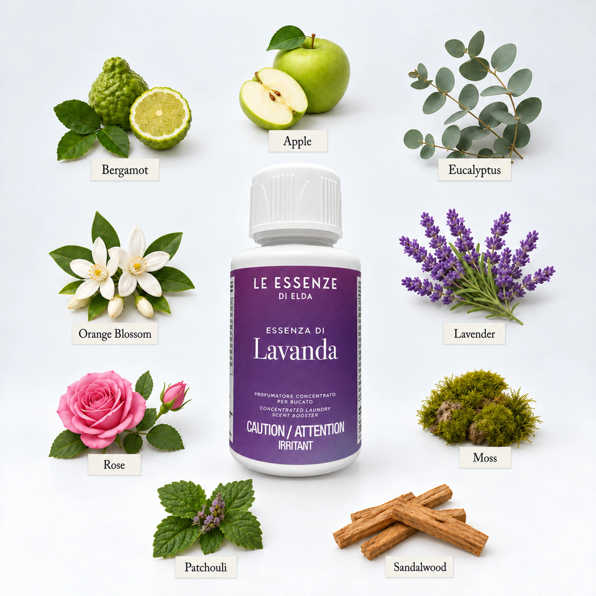 Lavanda scent booster and it's scent notes in 100ml bottle by aROMA Laundry