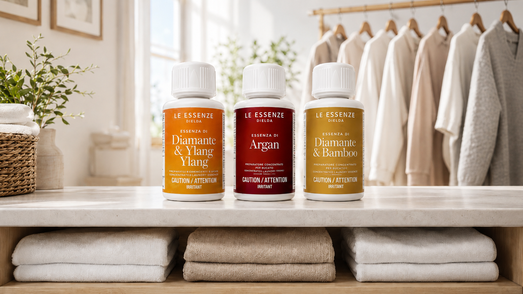 Italian-made laundry scent booster collection by aROMA Laundry Canada