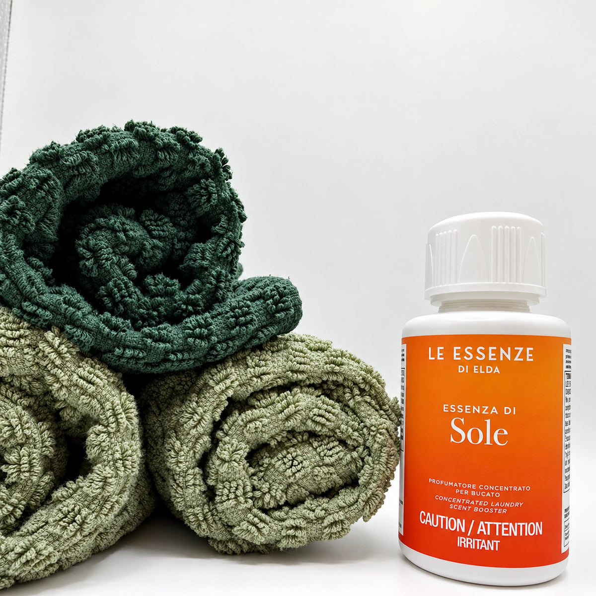 Sole next to towels on white background in 100ml by aROMA Laundry